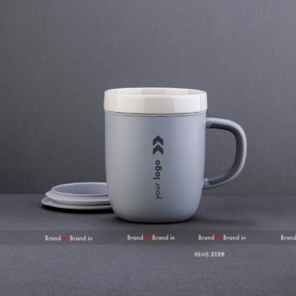 Personalized grey suction mug-sky (260 ml)