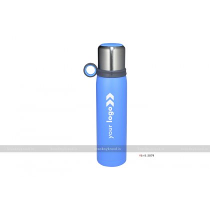 Personalized Steel Cup Blue Flask 600ml