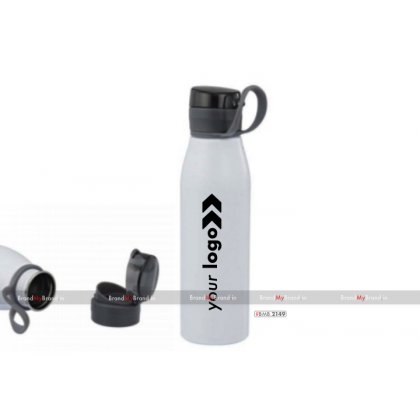 Personalized white crown-single wall stainless steel bottle (750 ml)