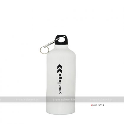 Personalized White Gloss Sports Bottle 500ml