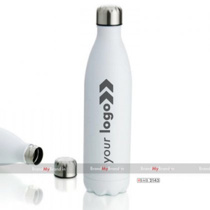 Personalized white milka steel bottle (1200 ml)