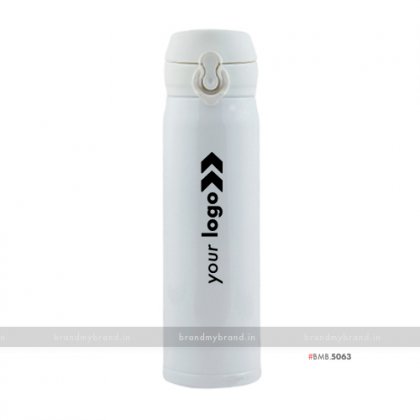 Personalized White Mini Flask