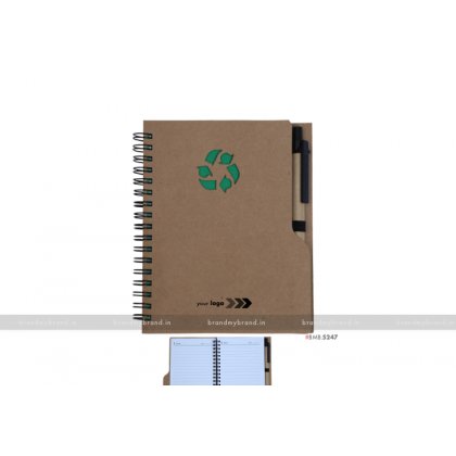 Personalized Green Wiro Notebook with Stickynotes