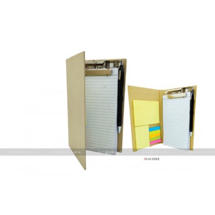 Personalized Hard Cover Clip Pad with Sticky Note & Cards Pocket