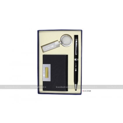 Personalized BG Pen, with Kingston Keychain & Flat Cardholder