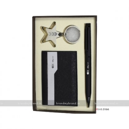 Personalized BM Pen, with Star Keychain & Dual Cardholder
