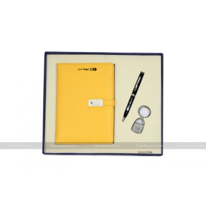 Personalized Pendrive Notebook with Pen & Keychain