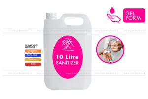 10 Litre Gel Form - Hand Cleanser Sanitizer (HDPE Bottle)