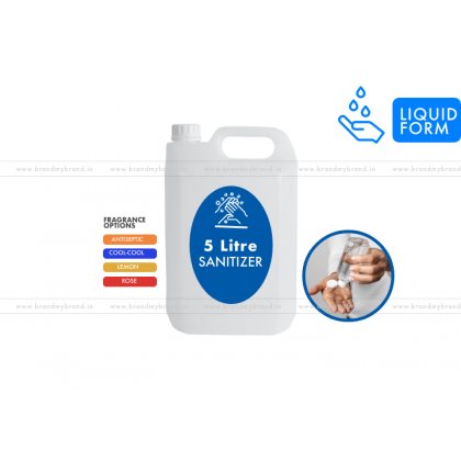 5 Litre Liquid Hand Rub Sanitizer (HDPE Bottle)
