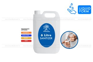 6 Litre Liquid Hand Rub Sanitizer (HDPE) Bottle