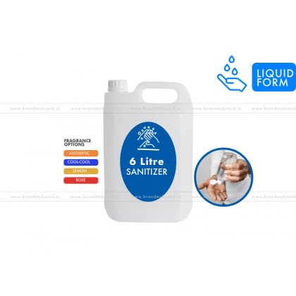 6 Litre Liquid Hand Rub Sanitizer (HDPE) Bottle