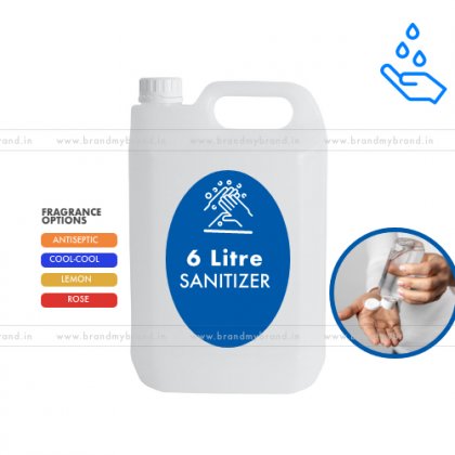 6 Litre Liquid Hand Rub Sanitizer (HDPE) Bottle
