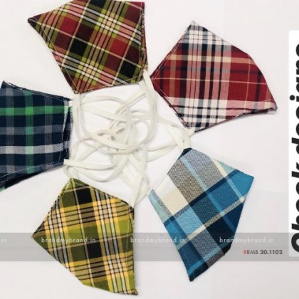 Checked Design 1 - Indian Cloth Mask / Face Cover