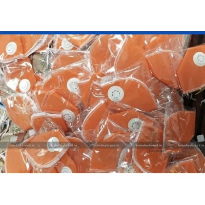 Interlocked- Orange Cloth reusable Mask With Respirators