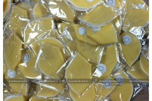 Interlocked- Yellow Cloth reusable Mask With Respirators