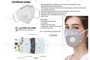 Panther KN95 Respirator Mask With Nosepin | Certificate Inside | 50pc Box