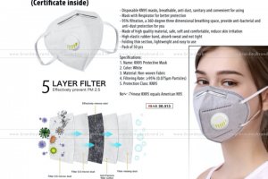 Panther KN95 Respirator Mask With Nosepin | Certificate Inside | 50pc Box