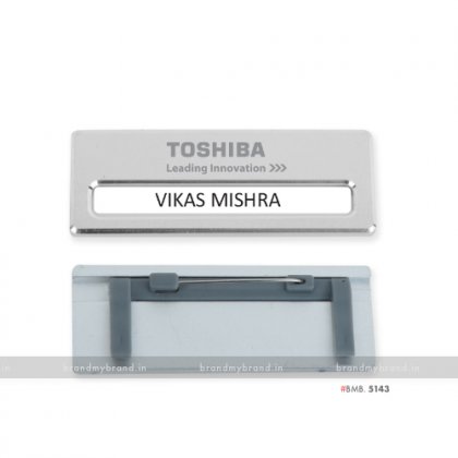 Personalized Toshiba Metal Name Badge