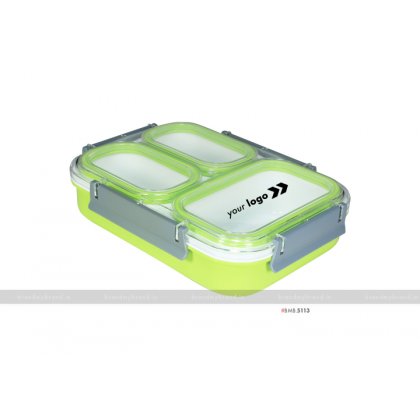 Personalized Green 3 Part XL Lunch Box