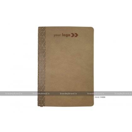 Personalized Beige (textured) - Soft Cover A5 Notebook