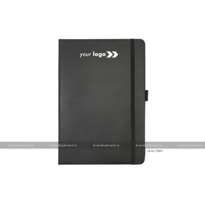 Personalized Black (PU) - Hard Cover A5 Notebook