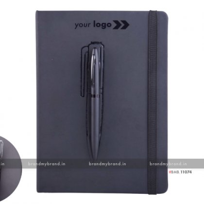 Personalized Black Magnet Note Book - hard Cover A5 Notebook
