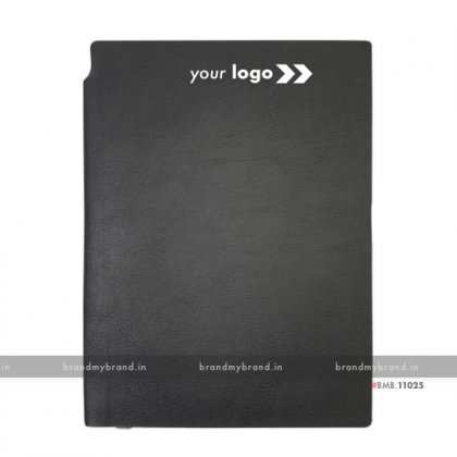 Personalized Black - Pen Holder - Soft Cover A5 Notebook