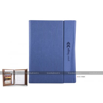 Personalized Blue (textured) - Hard Cover A5 Organiser