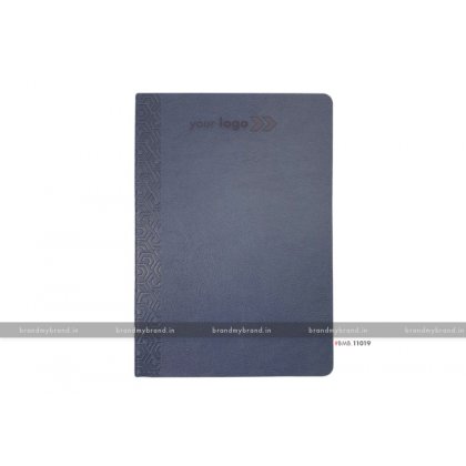 Personalized Blue (textured) - Soft Cover A5 Notebook