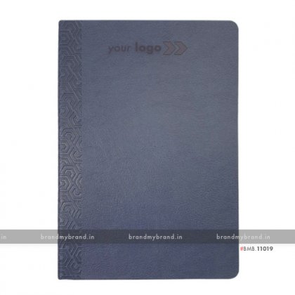 Personalized Blue (textured) - Soft Cover A5 Notebook
