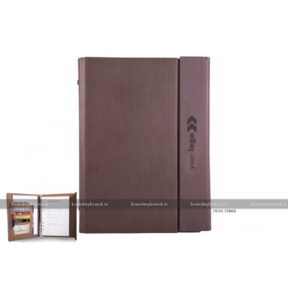 Personalized Brown (textured) - Hard Cover A5 Organiser