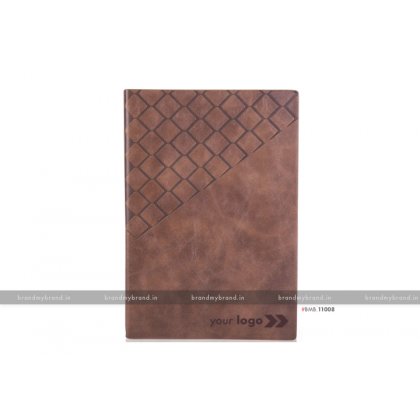 Personalized Dark Brown - Hard Cover A5 Notebook