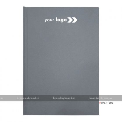 Personalized Grey Texture Paper - Hard Cover A5 Notebook