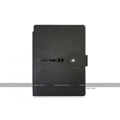 Personalized Pen Holder with Loopi - Black - Soft Cover A5 Notebook