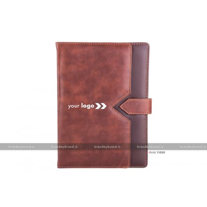 Personalized Pocket Arrow Loopi - Brown - Hard Cover A5 Notebook