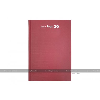 Personalized Red Texture Paper - Hard Cover A5 Notebook