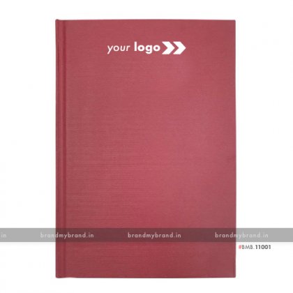 Personalized Red Texture Paper - Hard Cover A5 Notebook
