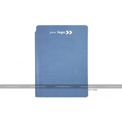 Personalized Sky Blue - Pen Holder - Soft Cover A5 Notebook