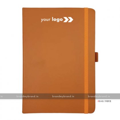 Personalized Tan (PU) - Hard Cover A5 Notebook