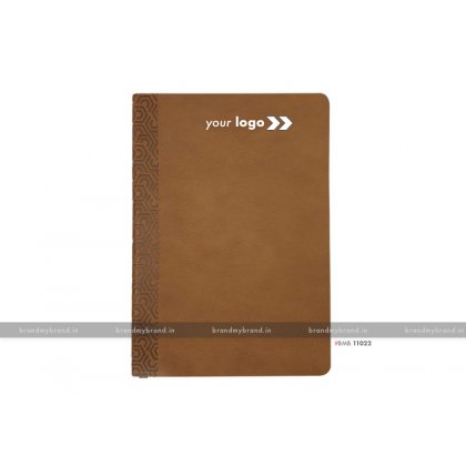 Personalized Tan (textured) - Soft Cover A5 Notebook