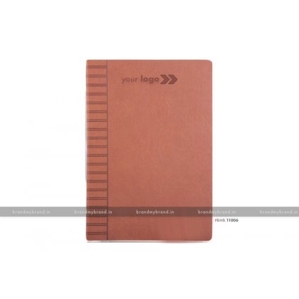 Personalized Tan - Hard Cover A5 Notebook