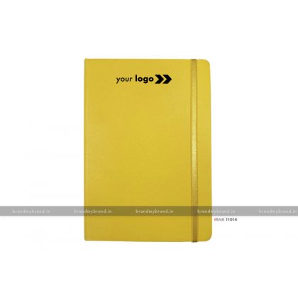 Personalized Yellow (PU) - Hard Cover A5 Notebook