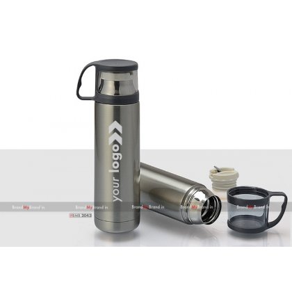 Personalized Steel Flask With Cup (500 Ml)
