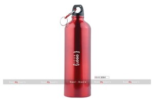 Personalized Red Sports Bottle With Carabiner (750Ml)