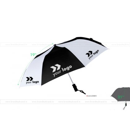 Black and White Umbrella -21 inch, 2 Fold