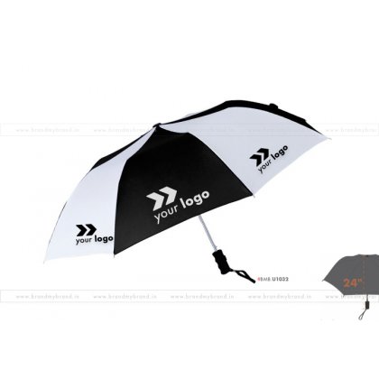 Black and White Umbrella -24 inch, 2 Fold