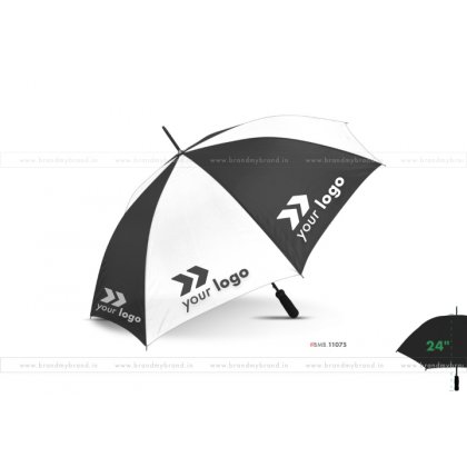 White and Black Golf Umbrella -24 inch