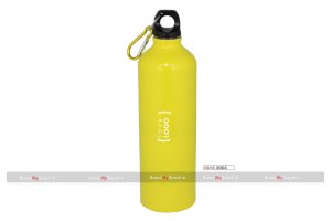 Personalized Yellow Sports Bottle With Carabiner (750Ml)