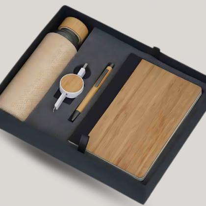 Customized Bamboo Employee Joining Kit with USB Drive
