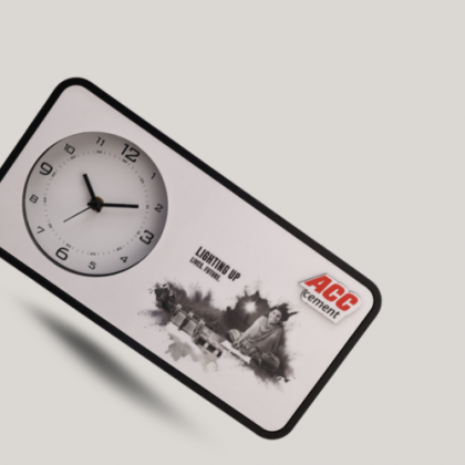Customized Rectangle Logo Wall Clock